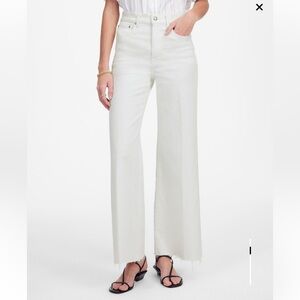 Madewell The Perfect Vintage Wide Leg Crop Jean - White 29